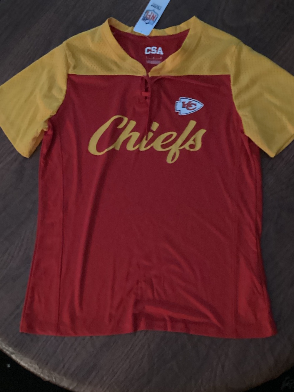 CSA Chiefs Short Sleeve Tee in Red and Yellow